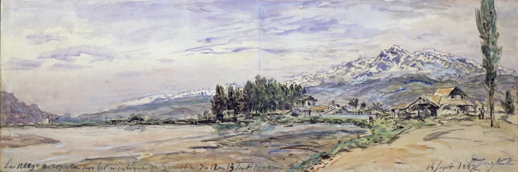 Snö på bergen i Grenoble, 12 och 13 september 1882 (gouache)