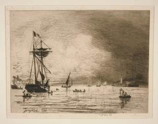 Avfart från hamnen i Honfleur