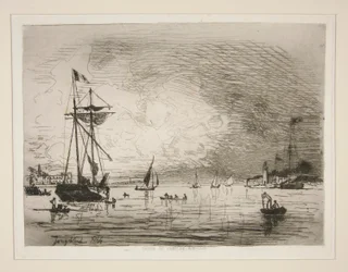 Avfart från hamnen i Honfleur