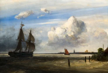 Scheldeflodens mynning, 1854.