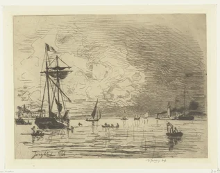 Avfart från hamnen i Honfleur Sortie du port de Honfleur (titel på objekt)