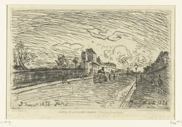 Utgång från Cochin Hospital (Faubourg Saint-Jacques, Paris) Sortie de la Maison Cochin (Faubourg Saint-Jacques) (titel på objekt)