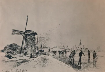Utsikt över staden Maassluis, 1862, 1946.