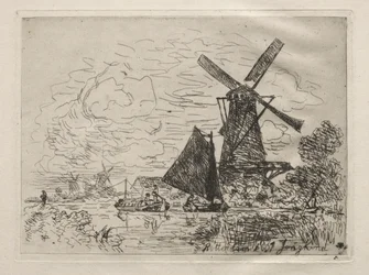Väderkvarnar i Holland.