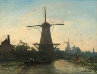 Väderkvarnar nära Rotterdam