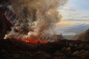 Ett utbrott av Vesuvius, 1824.