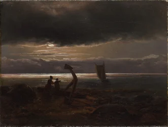Mor och barn vid havet