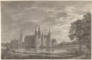 Utsikt över Frederiksborgs slott från nordost