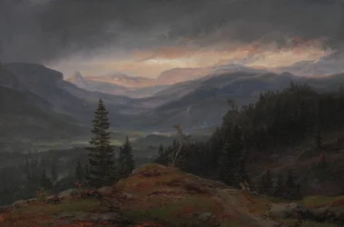 Utsikt över Hallingdal, 1844