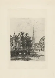 Utsikt över Vondelstraat i Amsterdam