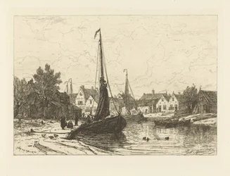 Utsikt över hamnen i Spakenburg
