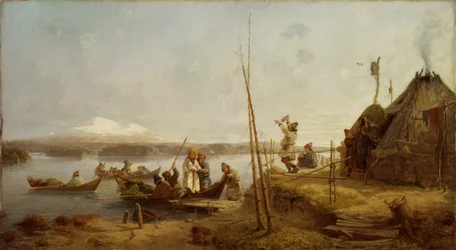 Bröllopshemkomst vid sjön Hornavan