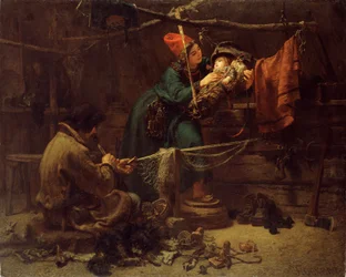 Inuti ett Lapplands tält, 1857