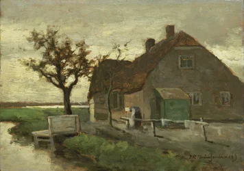 Bondgård vid en kanal