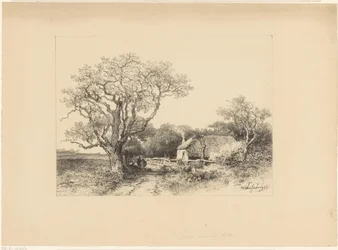 Landskap med gård
