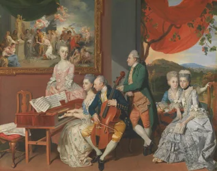 Familjen Gore med George, tredje Earl Cowper
