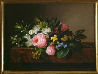 J.L.Jensen, stilleben med rosor