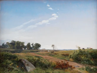 Landskap på Själland. Öppet landskap i Nordsjälland