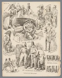 Tecknad film om invigningen av Generalstaterna, 1870 Öppnande av generalstaterna (titel på objekt)