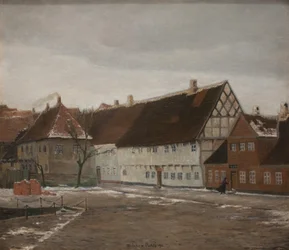 Vinterkväll i Ribe, Jylland
