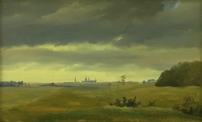 Utsikt över Frederiksborg från Hestehaven