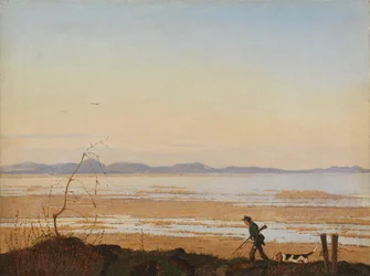 En kväll vid sjön Arresø, ca. 1837.