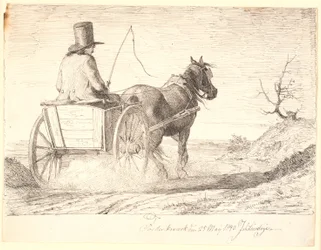 Bonde som kör en vagn