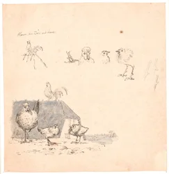 Tupparna. Illustration till Kaalunds "Fabler för barn". Se kommentar från arkkatalog.