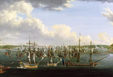 Slaget vid Fredrikshamn, 15 maj 1790 olja på duk