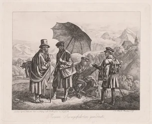 Konstnärerna på sin resa, 1819.