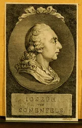 Joseph von Sonnenfels, professor i statsvetenskap vid universitetet i Wien ... (gravyr)
