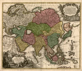 Asiae recentissima delineatio, qua status et imperia totius orientis unacum orientalibus indiis exhibentur LOC 2007627524