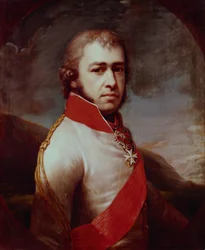 Porträtt av greve Boris Vladimirovich Golitsyn 1769-1813, 1797