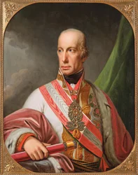Porträtt av den helige romerske kejsaren Frans II 1768-1835.