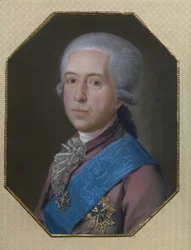 Porträtt av generalgreve Mikhail Mikhaylovich Golitsyn 1731-1806, 1786