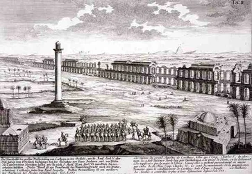 Ruinerna av den stora akvedukten i Kartago, från "Drafting a Historic Architecture"
