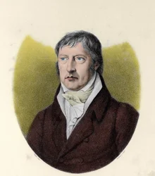 Porträtt av Georg Wilhem Friedrich Hegel (1770 - 1831), tysk filosof