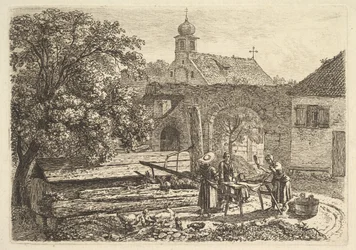 Tvätterska vid en artesisk brunn, 1817.