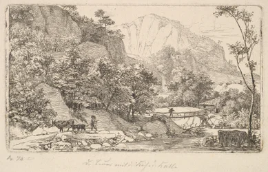 Bonde med ko och kalv, i Unterberg nära Berchtesgaden, 1818.
