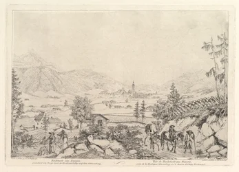 Landsbygdslandskap, Radstadt am Tauren, tidigt 1800-tal.