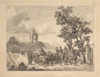 Kosackerna som eskorterar bagagevagnen, 1816.