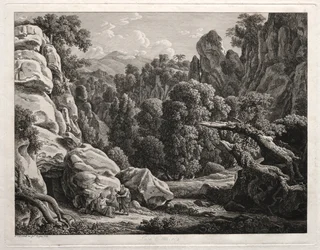 Heroic Landscape: Landscape with the Temptation of Christ, 1799.