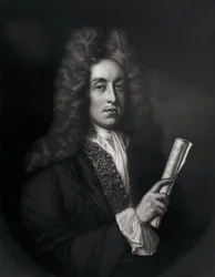 Porträtt av Henry Purcell graverat av George J. Zobel