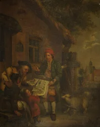 The Village Printseller (olja på koppar)