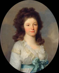 Porträtt av Henriette grevinna av Egloffstein 1773-1864, 1795.