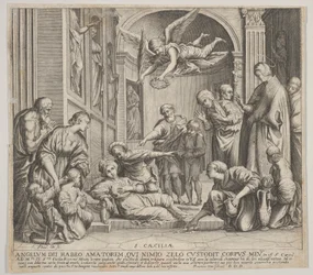 S:ta Cecilias död, ca. 1640-60.