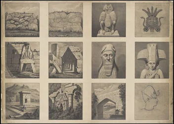 En samling av Waldecks originalkonstverk från Mesoamerika, ruta 20 av 22