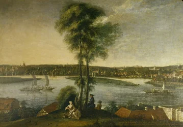 Potsdam, slottsparken Sanssouci från Brauhausberg