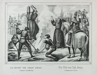 Jan Hus död i Konstanz, mitten av 1800-talet..