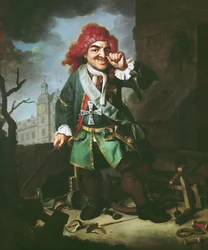 Porträtt av Clemens Perkeo, dåre vid hovet i Heidelberg